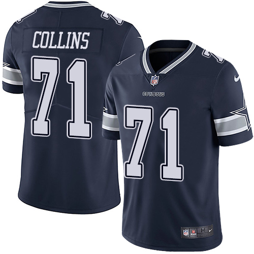 2019 men Dallas Cowboys 71 Collins blue Nike Vapor Untouchable Limited NFL Jersey style